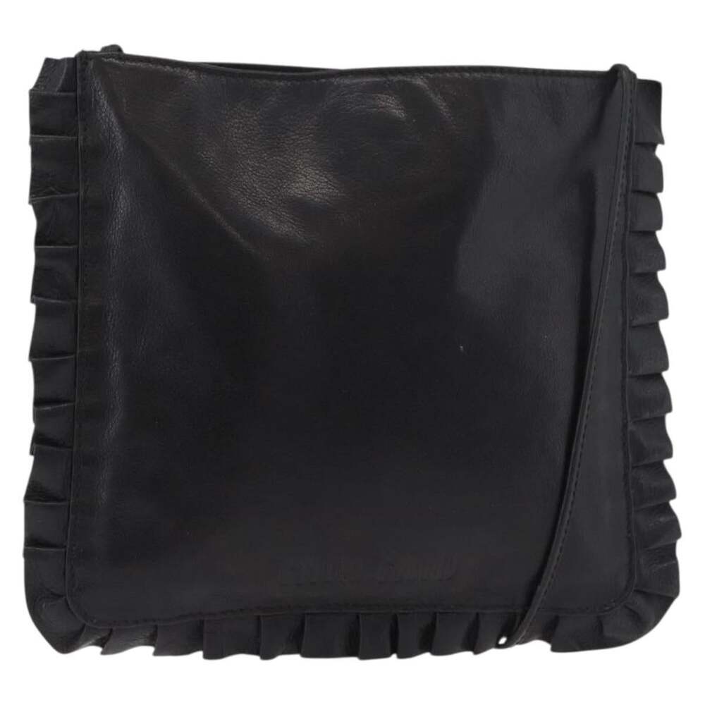 Miu Miu Leather Shoulder Bag Black